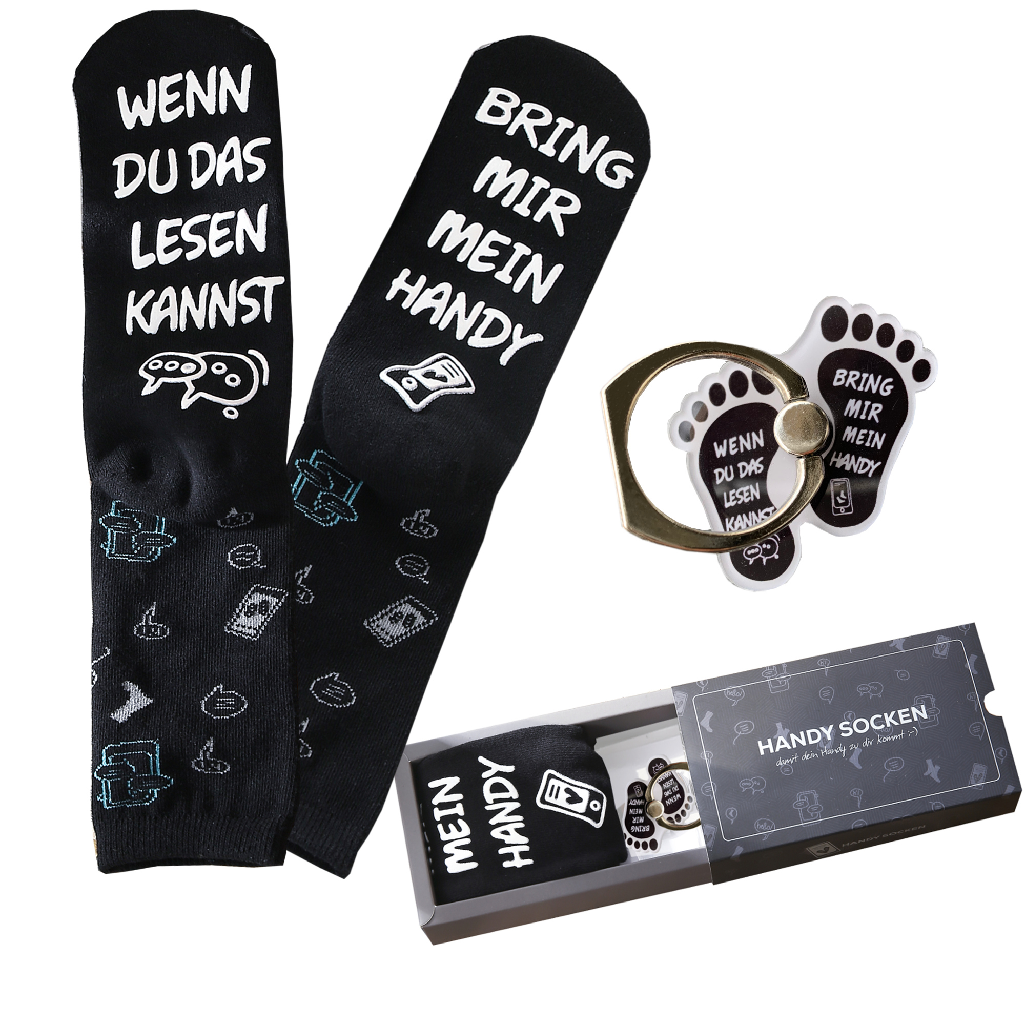 Handy-Socken Schwarz